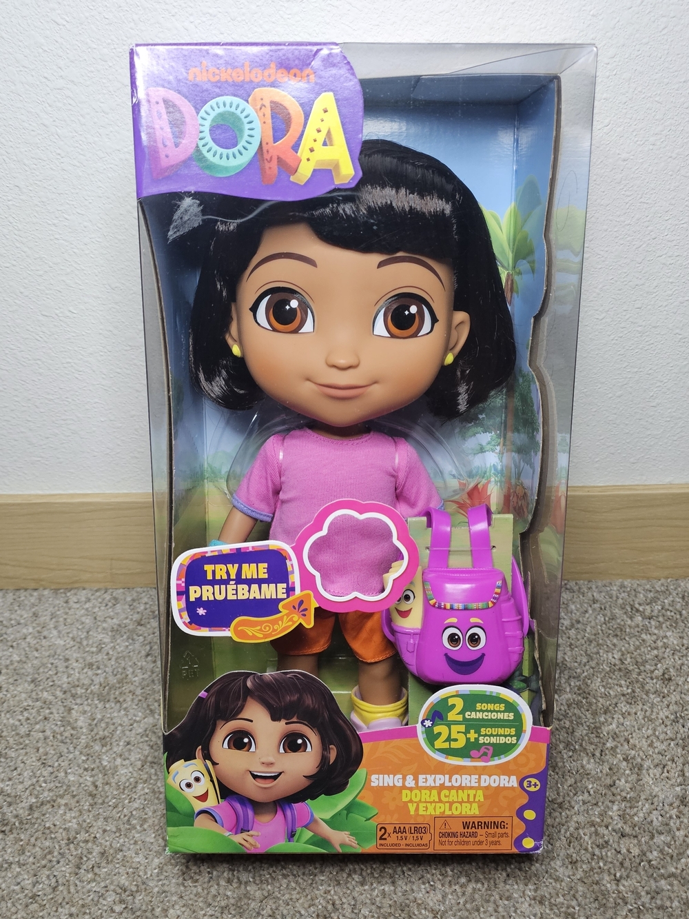 Nickelodeon Dora Sing & Explore Doll - Pink Top, Purple Backpack